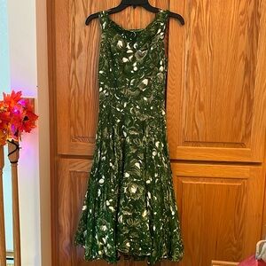 Vintage Green Spring Maxi Dress